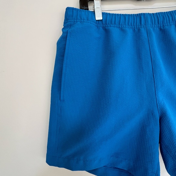 Theory Jace Splash Seer Swim Shorts in Sail Blue, size M - Picture 9 of 10